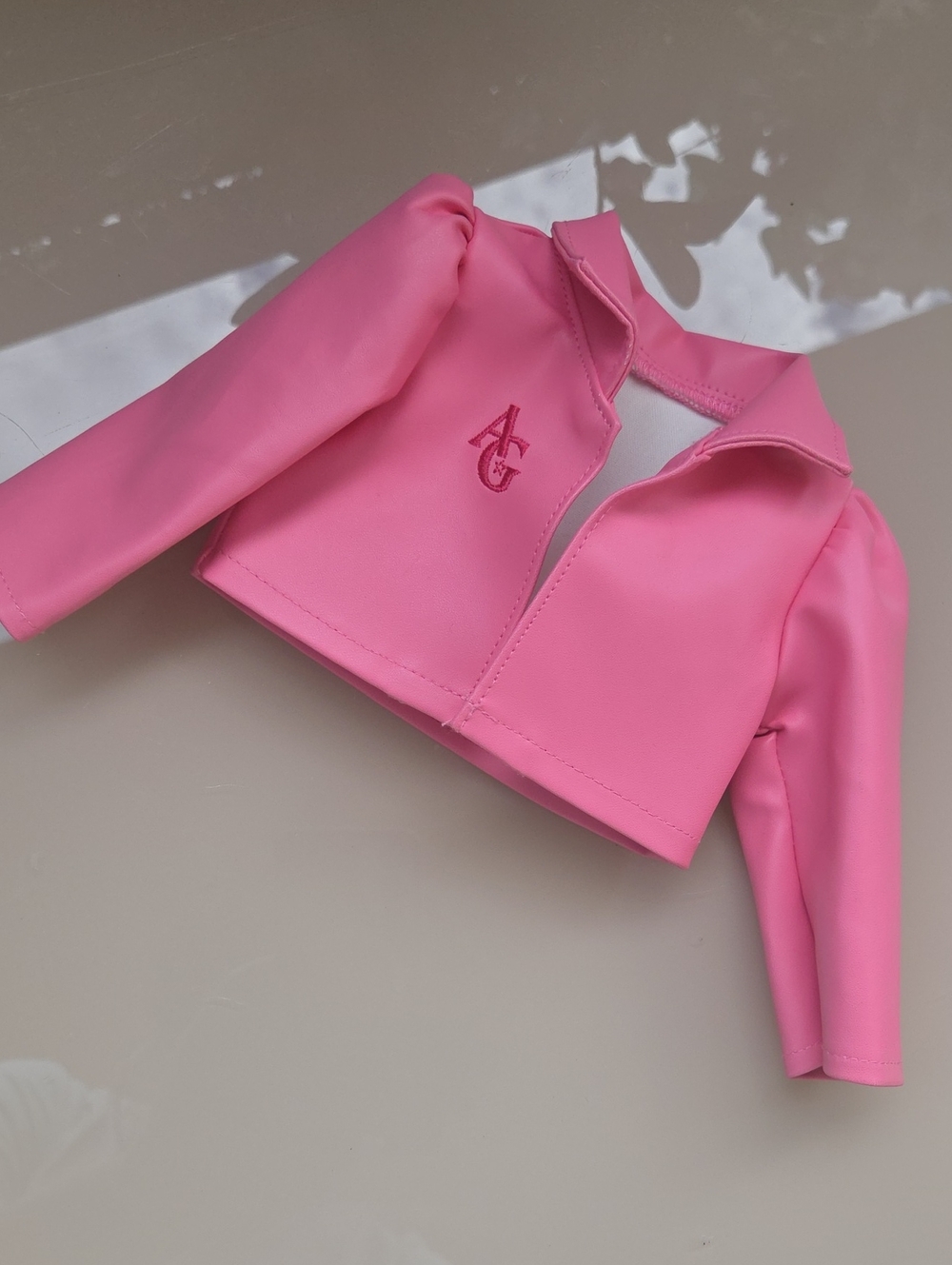 American Girl Celebrity Chic Pink Faux-Leather Jacket